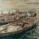 100 Barche con pescatori e reti